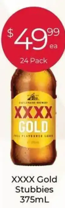 IGA Liquor XXXX Gold Stubbies offer