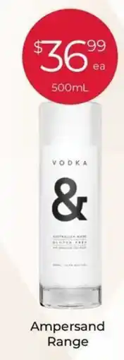 IGA Liquor Ampersand Range Vodka offer