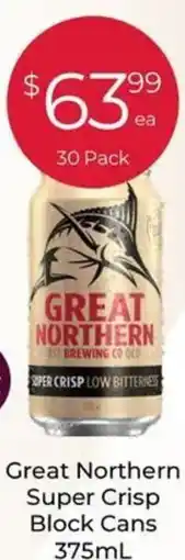 IGA Liquor Great Northern Super Crisp Block Cans offer