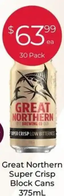 IGA Liquor Great Northern Super Crisp Block Cans offer