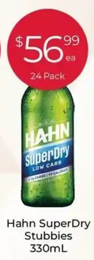 IGA Liquor Hahn SuperDry Stubbies offer