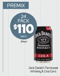 Foodland Jack Daniel's Tennessee Whiskey & Cola Cans offer
