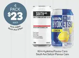 Foodland Kirin Hyoketsu Flavour Cans Kirin Hyoketsu Flavour Cans, South Ave Seltzer Flavour Cans offer