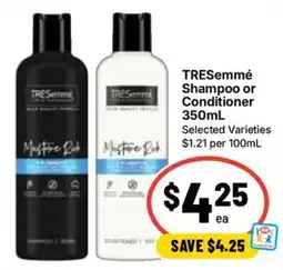 Ritchies TRESemmé Shampoo or Conditioner offer