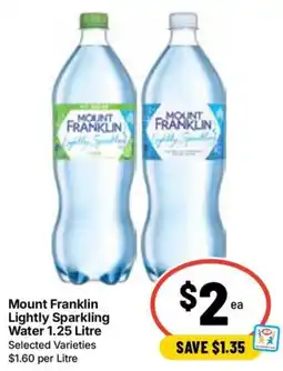 Ritchies Mount Franklin Lightly Sparkling Water offer