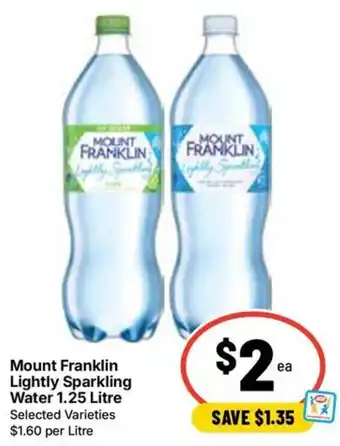 Ritchies Mount Franklin Lightly Sparkling Water offer