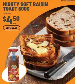 Ritchies Mighty Soft Raisin Toast offer