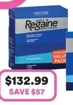 Priceline Regaine Mens Extra Strength Foam Hair Regrowth Treatment offer