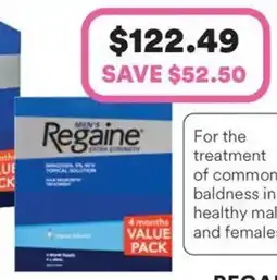 Priceline Men's Extra Strength Hair Regrowth Treatment offer