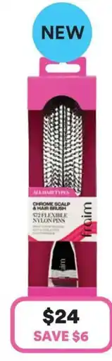 Priceline Fraim chrome scalp & hair brush offer