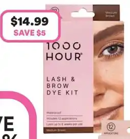 Priceline 1000hour lash & brow dye kit medium brown 1 kit offer