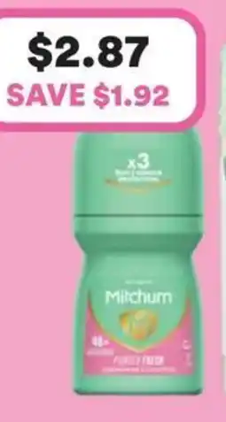 Priceline Mitchum Women Antiperspirant Roll-On Deodorant Powder Fresh offer