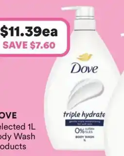 Priceline Dove Triple Hydrate Body Wash offer