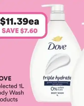 Dove Triple Hydrate Body Wash