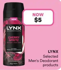 Priceline Lynx Fine Fragrance Collection Body Spray Deodorant Cherry Spritz offer