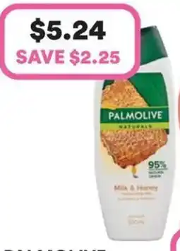 Priceline Palmolive Naturals Body Wash with Milk & Honey extracts offer