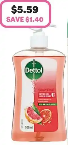 Priceline Dettol Antibacterial Handwash Grapefruit offer