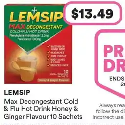 Priceline Cold & Flu Hot Drink offer
