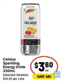 Ritchies Celsius Sparkling Energy Drink offer