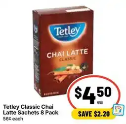 Ritchies Tetley Classic Chai Latte Sachets offer