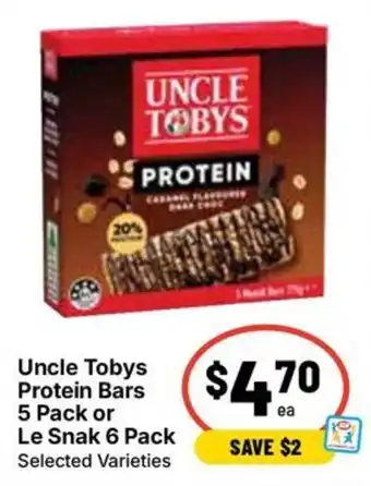 Ritchies Uncle Tobys Protein Bars offer