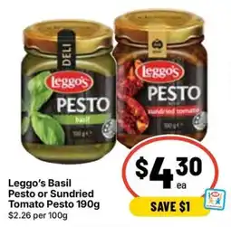 Ritchies Leggo's Pesto offer