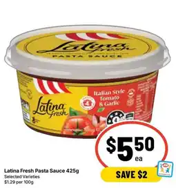 Ritchies Latina Fresh Pasta Sauce offer