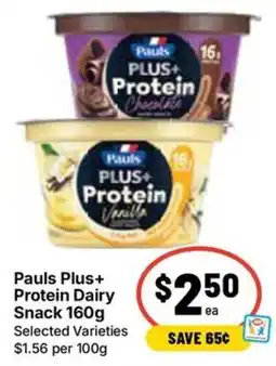 Ritchies Pauls Plus+ Protein Dairy Snack offer