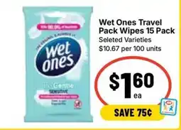 Ritchies Wet Ones Travel Pack Wipes offer