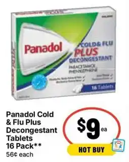Ritchies Panadol Cold & Flu Plus Decongestant Tablets offer