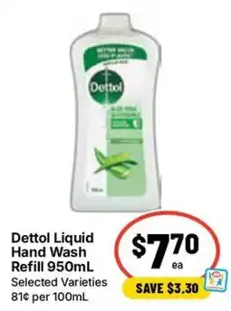 Ritchies Dettol Liquid Hand Wash Refill offer