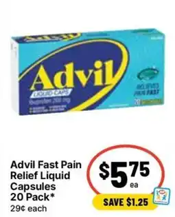 Ritchies Advil Fast Pain Relief Liquid Capsules offer