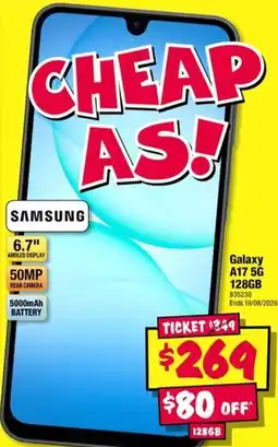 JB Hi-Fi Samsung Galaxy A17 5G offer