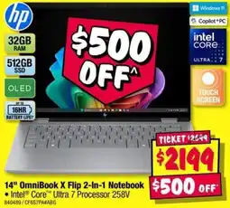 JB Hi-Fi 14" OmniBook X Flip 2-In-1 Notebook offer