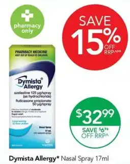 Terry White Dymista Allergy Nasal Spray offer