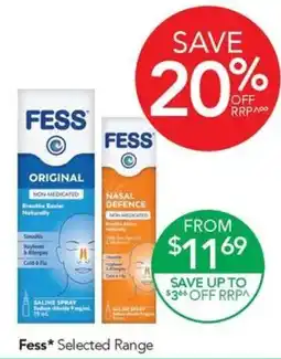 Terry White Fess Selected Range offer
