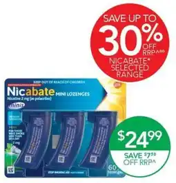 Terry White Nicabate mini lozenges offer