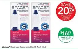 Terry White Welcare Breatheasy Spacer with Child & Adult Mask offer