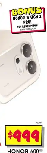 JB Hi-Fi Honor 600 offer