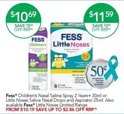 Terry White Fess Children's Nasal Saline Spray offer