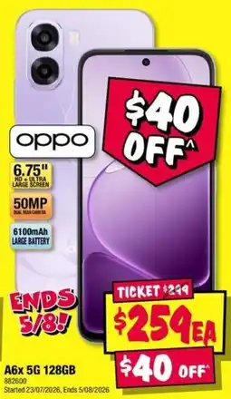 JB Hi-Fi oppo A6x 5G 128GB offer