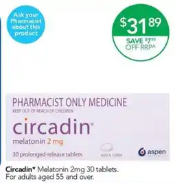 Terry White Circadin* Melatonin 2mg offer