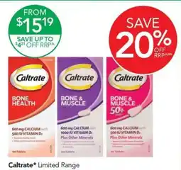 Terry White Caltrate Limited Range offer