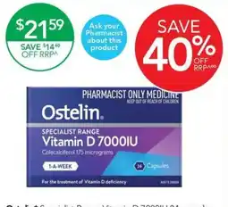 Terry White Ostelin Specialist Range Vitamin D 7000IU offer