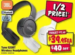 JB Hi-Fi Tune 520BT Wireless Headphones offer