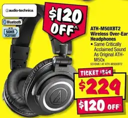 JB Hi-Fi Audio-Technica ATH-M50XBT2 Wireless Over-Ear Headphones offer