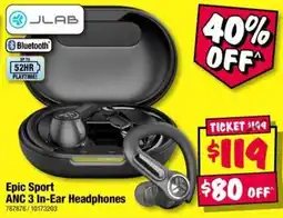 JB Hi-Fi JLab Epic Sport ANC 3 In-Ear Headphones offer
