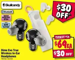 JB Hi-Fi Skullcandy Dime Evo True Wireless In-Ear Headphones offer