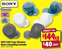 JB Hi-Fi Sony WFC710N Truly Wireless Noise Cancelling Earbuds offer
