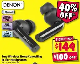 JB Hi-Fi True Wireless Noise Cancelling In Ear Headphones offer